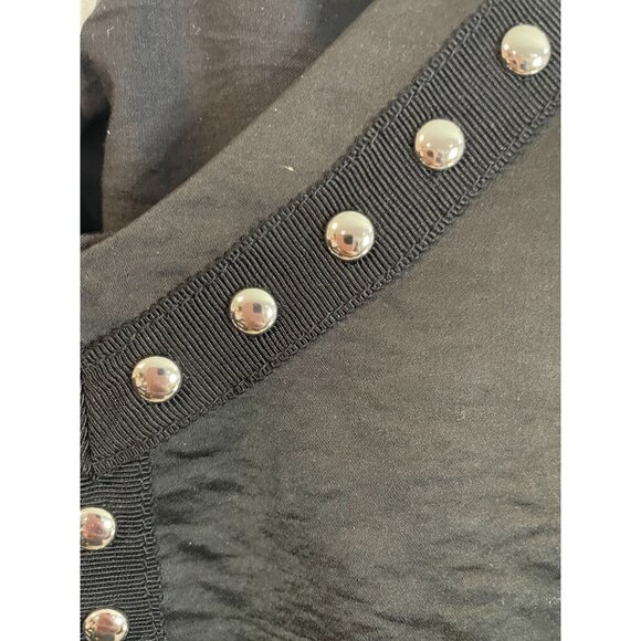 Pol Black Studded Strappy Tank Top With V-Neckline & Cross Back Design - Size S - Picture 7 of 16